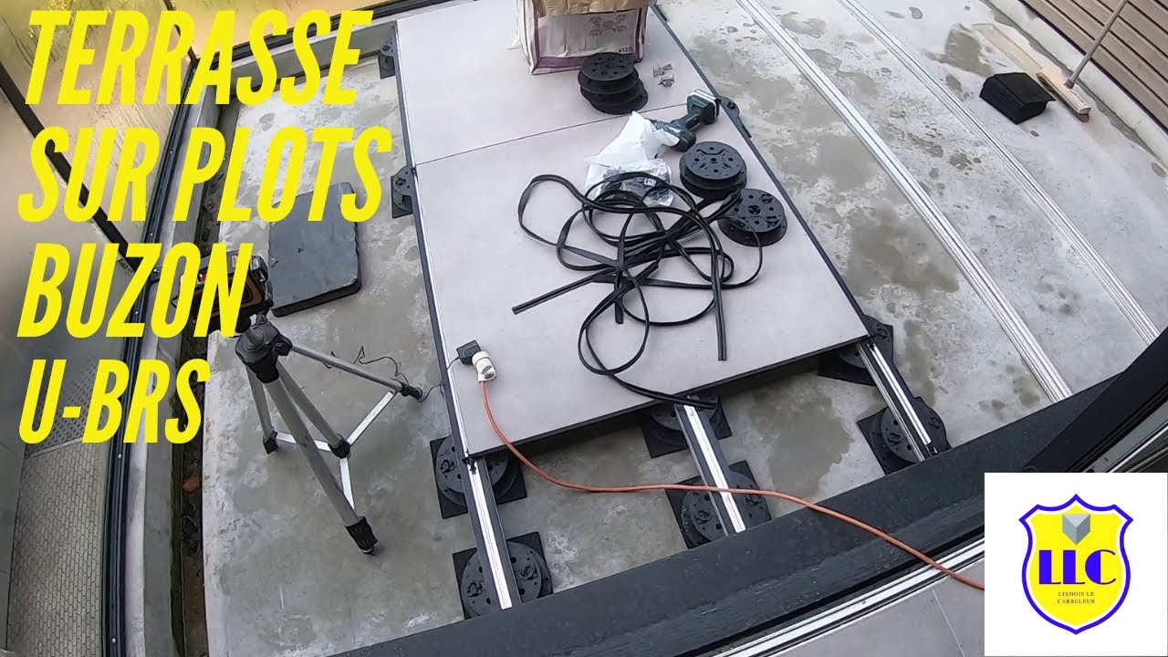 Carrelage sur plots Buzon U-brs pour terrasse.