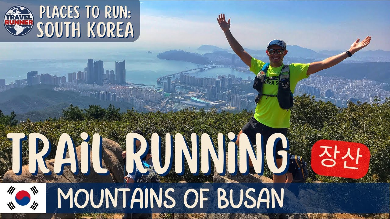 Trail Running in Busan, SOUTH KOREA || Jangsan Mountain & Waterfall Temple to Haeundae Beach