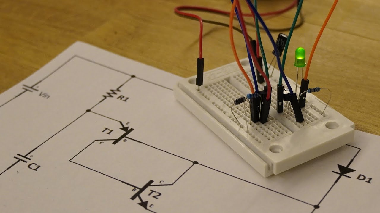 LED Blink/Blitz Schaltung ohne Mikrocontroller | Erkl&auml;rung der Grundschaltung & Praxistest