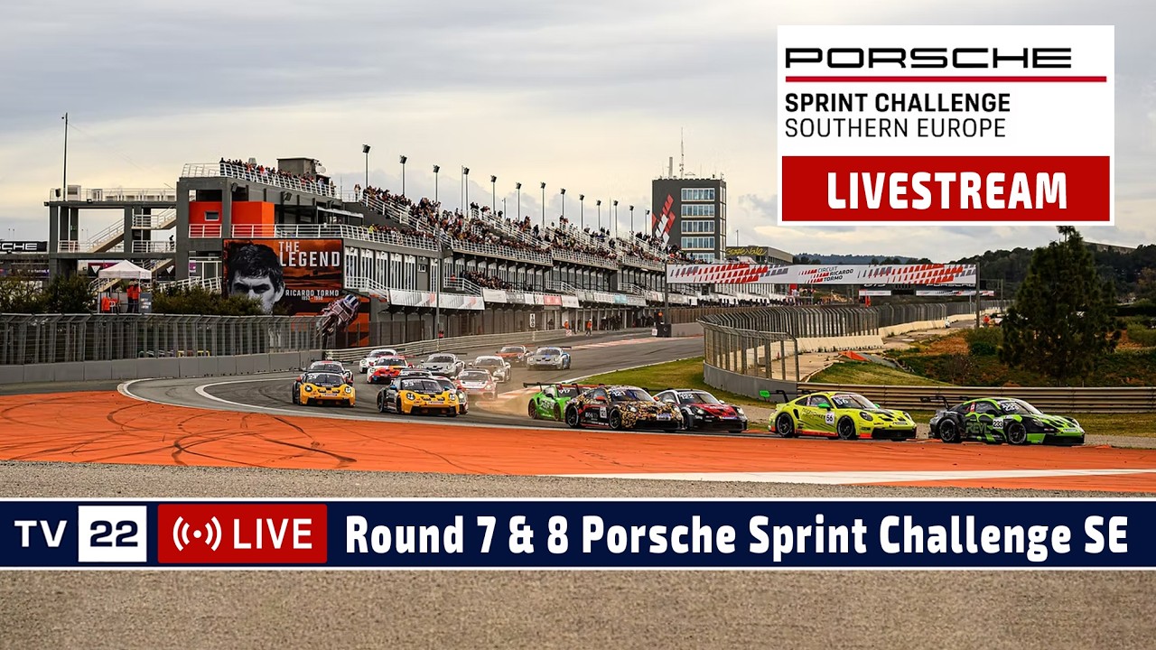 LIVE: Porsche Sprint Challenge Barcelona Race 7 & 8 Sport & Club Division - 28.02.2026