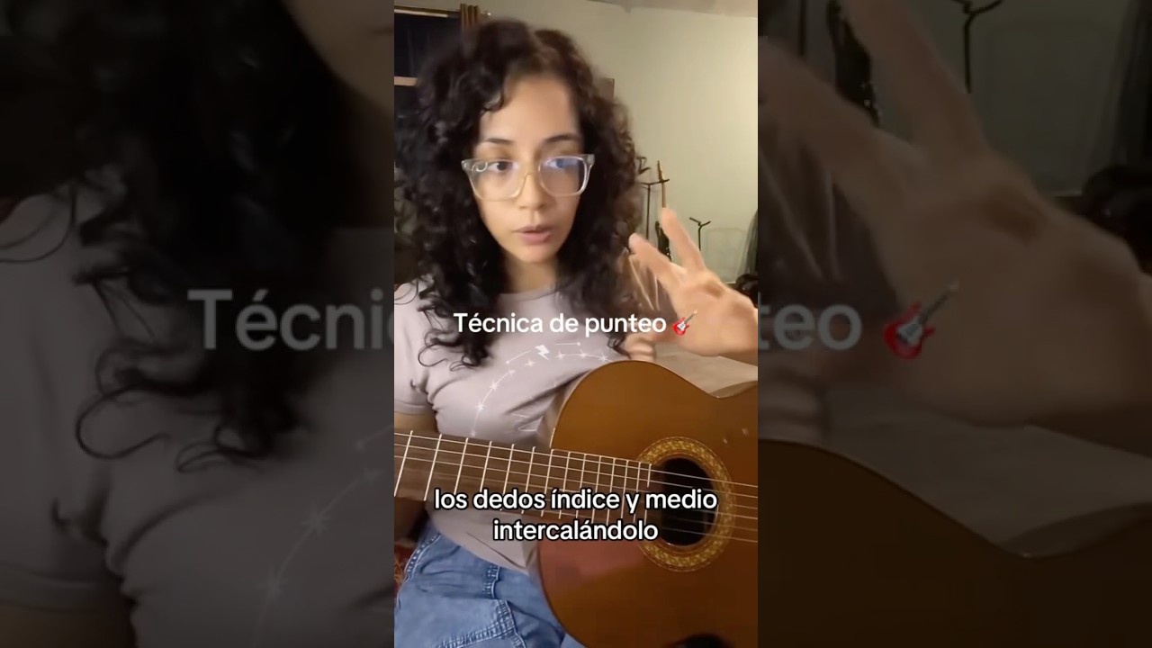 T&eacute;cnica de punteo 🎸 #aprendeguitarra #cursodeguitarra #guitarraprincipiantes #tutorialguitarra