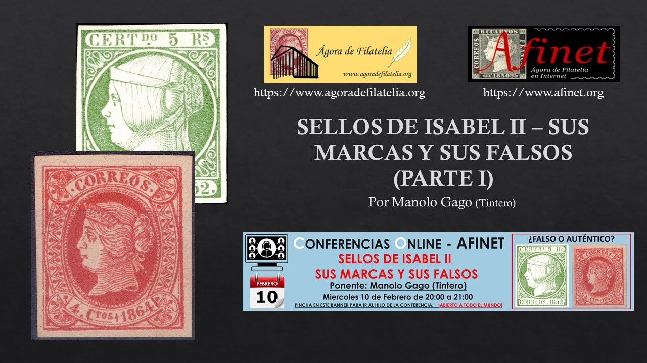 SELLOS DE ISABEL II - SUS MARCAS Y SUS FALSOS - (PARTE 1) por Manual Gago (Tintero)