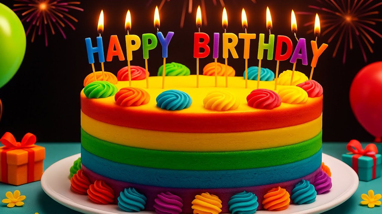 🎁 2025 Birthday Special | HD Cake Animation + Birthday Song Remix