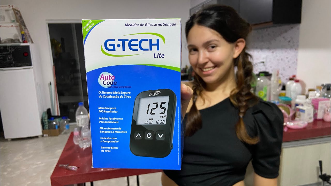 Como usar o Glicos&iacute;metro? | G-Tech Lite | Monitor de glicose no sangue