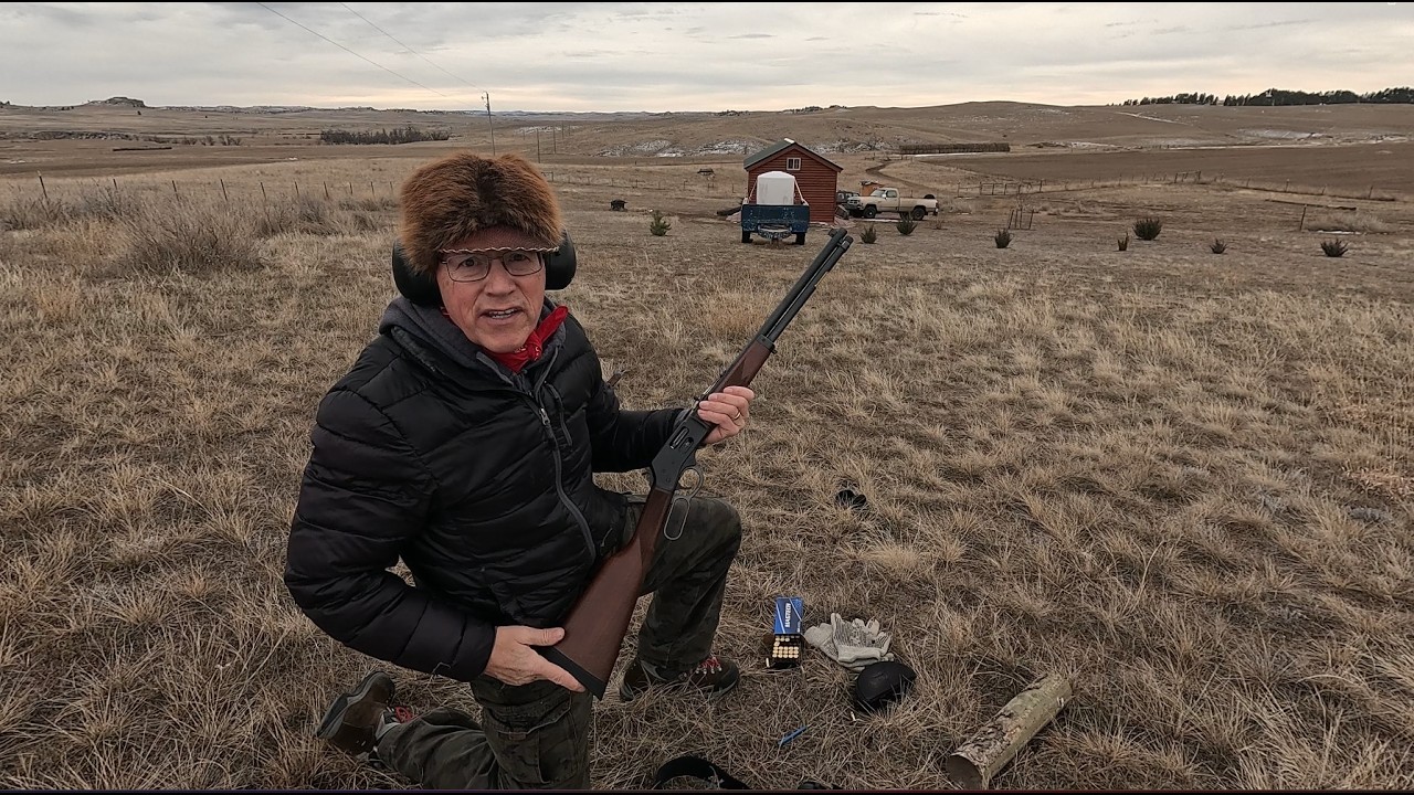 Стрельба из винтовки Henry .44 Magnum с рычажным затвором