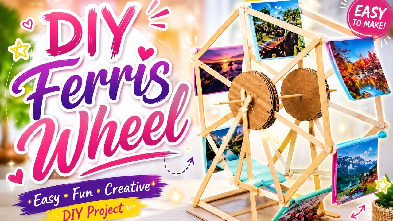 Diy ferris wheel🎡✨ (detailed tutorial)easy to learn tutorial 