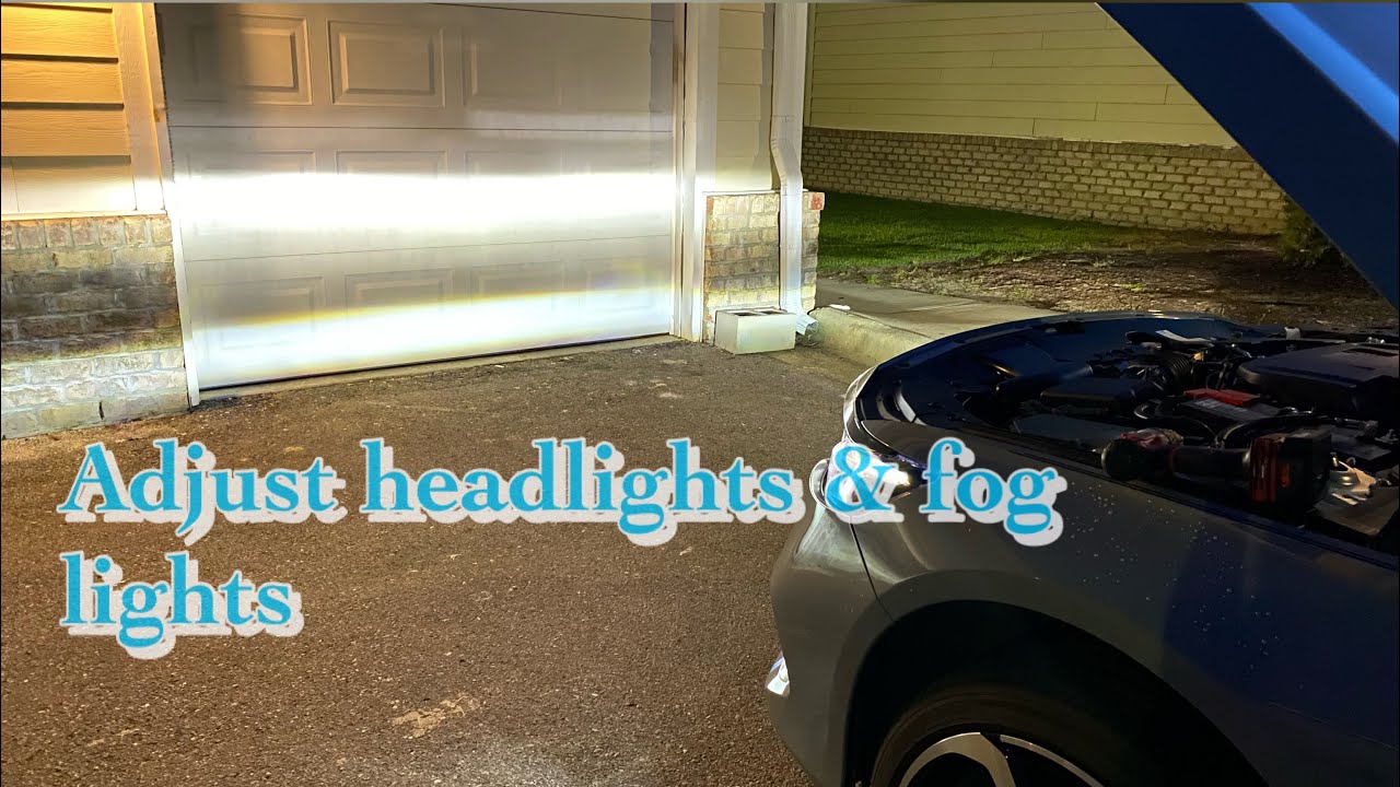 2018-2021 Honda Accord  Adjusting headlights and fog lights