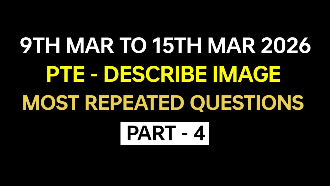 PTE Describe Image (Part-4) March 2026 Exam Prediction | Describe image pte 2026 #beatthepte