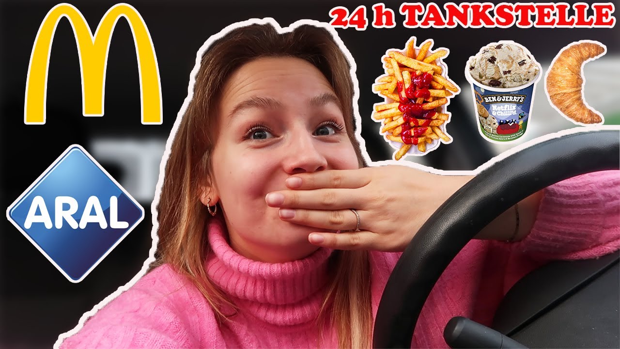 24H NUR BEI TANKSTELLEN ESSEN (was siiick)🤯😍