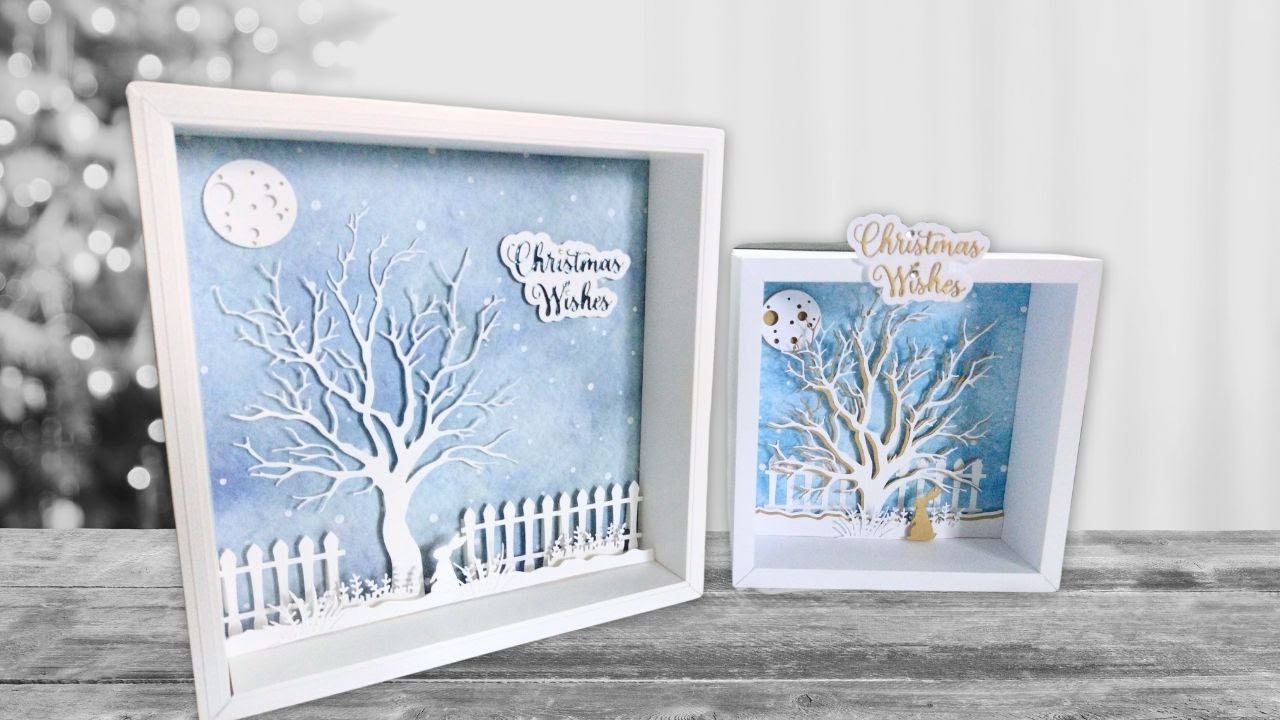 Stunning Winter Scenes Shadow Frame Box | Tutorial