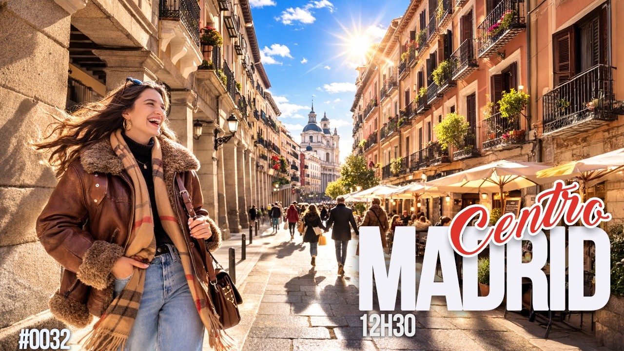 🇪🇸 Madrid Walking Tour | From Gran Vía to Plaza Mayor – Royal Madrid  | Real Street Sounds: #0032
