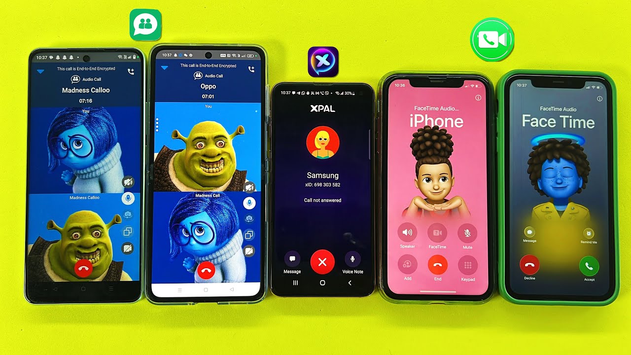Social Media FaceTime + XPal + KT + WhatsApp Incoming Outgoing Call iPhone, Samsung, Realme, OPPO