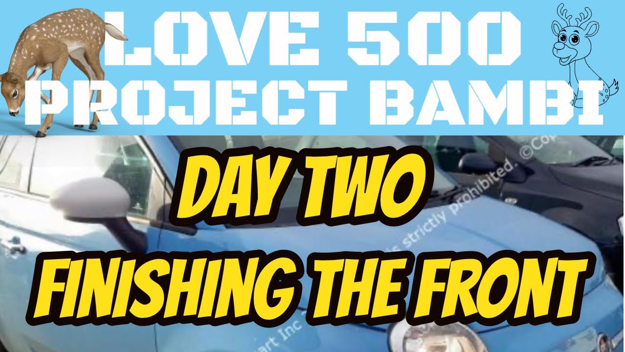 Project Bambi - Day Two - Fiat 500 Blue Colour Therapy Copart Cat N Salvage.