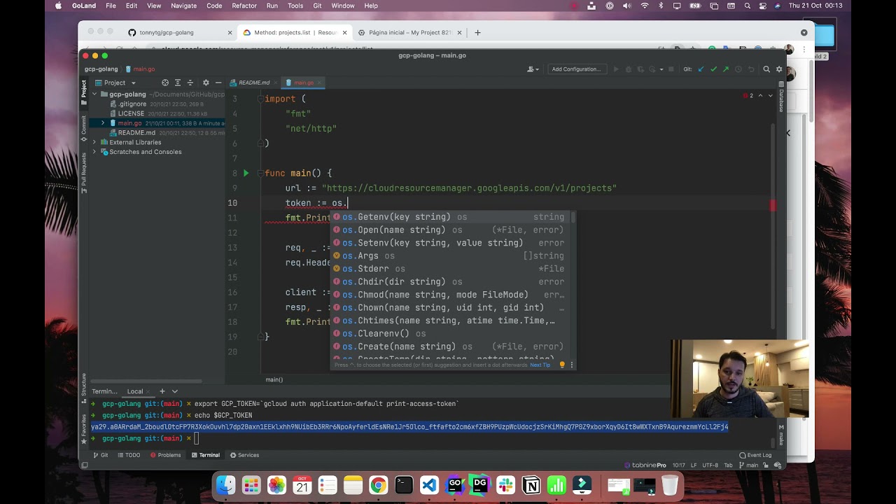Consumindo a API do Google Cloud Plataformcom com Go Lang  