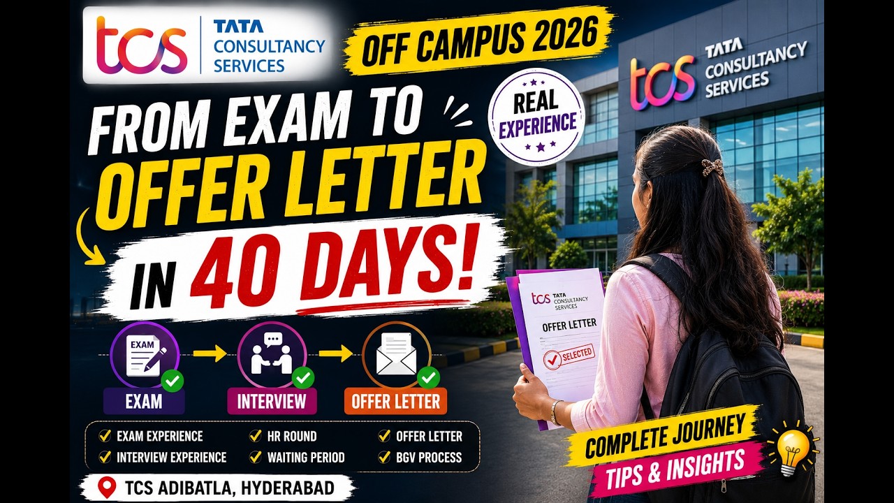 My TCS Off Campus Journey 2026 | Exam to Offer Letter | Complete Hiring Process Explained