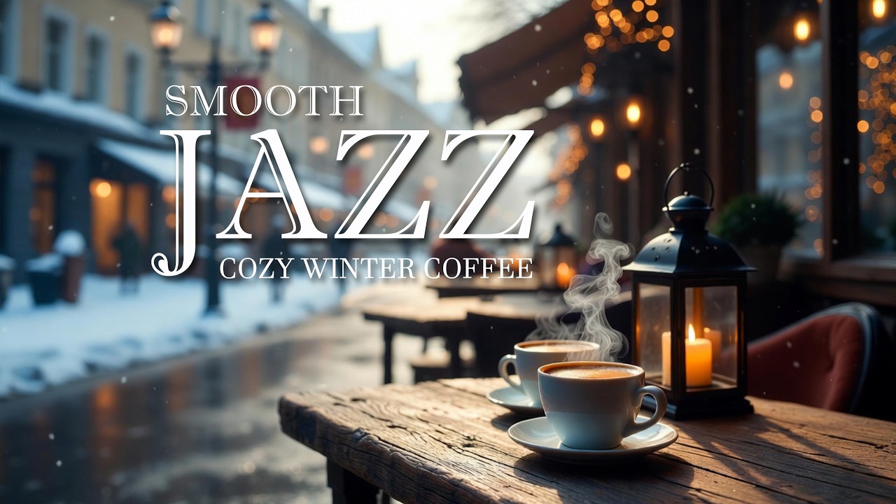 Smooth Jazz Cafe ❄️ Winter Fireplace Atmosphere for Studying & Focus