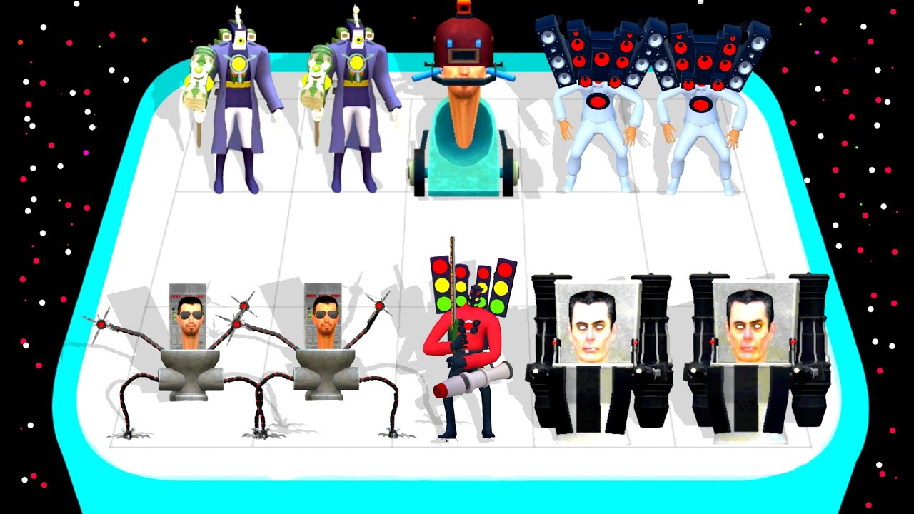 New, Merge Toilet Monster Fight, cameraman vs skibidi toilet fusion Battle Game