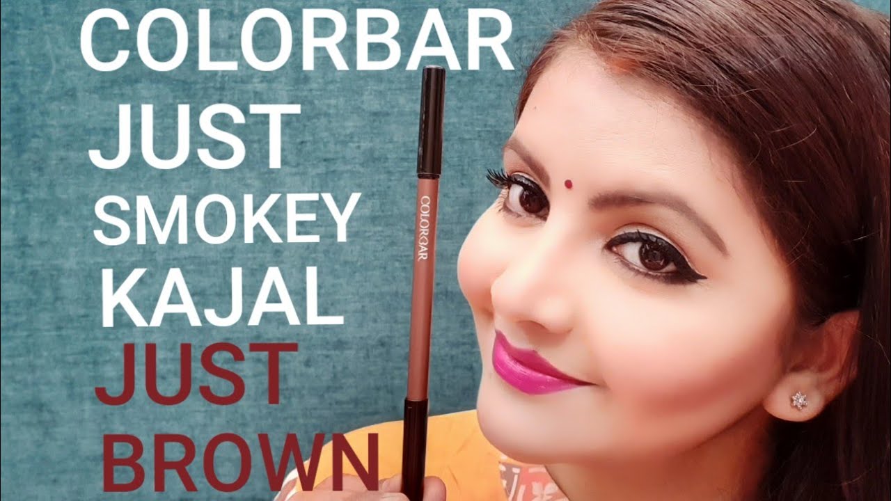 Colorbar just smokey eye pencil kajal review & demo | just brown | RARA | best brown kajal ever |