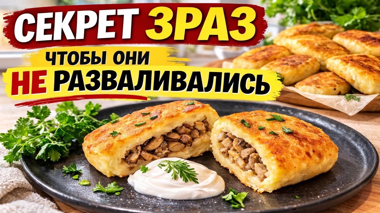 Секрет идеальных картофельных зраз! Не разваливаются и тают во рту