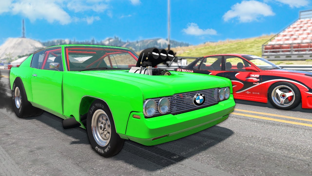 Drag Racing the WEIRDEST Cars was a Disaster! - BeamNG Drive Multiplayer Mods