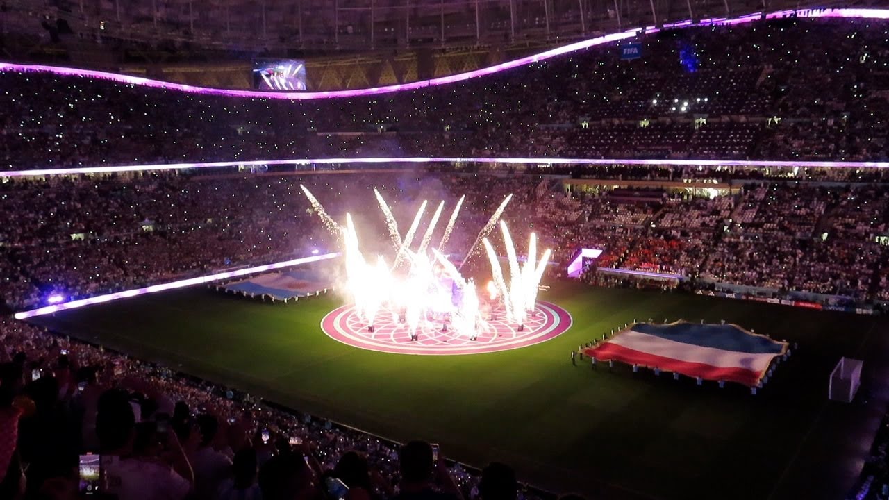 Lights and Pyro Show at 🇳🇱 v 🇦🇷  FIFA World Cup 2022, Lusail Stadium #fireworks #lightshow