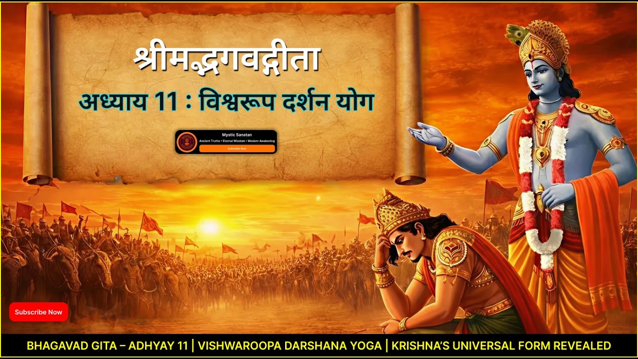 Bhagavad Gita – Adhyay 11  Vishwaroopa Darshana Yoga  Krishna’s Universal Form Revealed 🔥