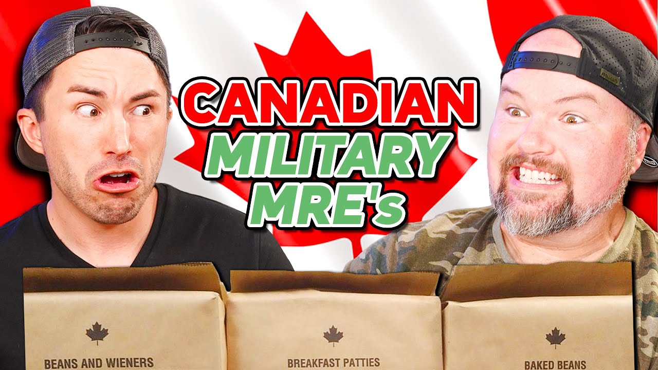 Americans Try Canadian MRE's - Individual Meal Pack Taste Test!