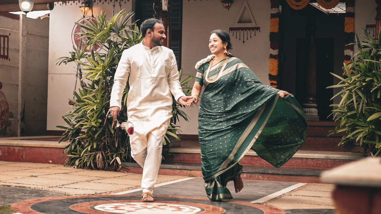 💛 Radhe Radhe | Traditional Pre-Wedding Shoot 💛 | Kannada Wedding Cinematic | Sandesh Photography