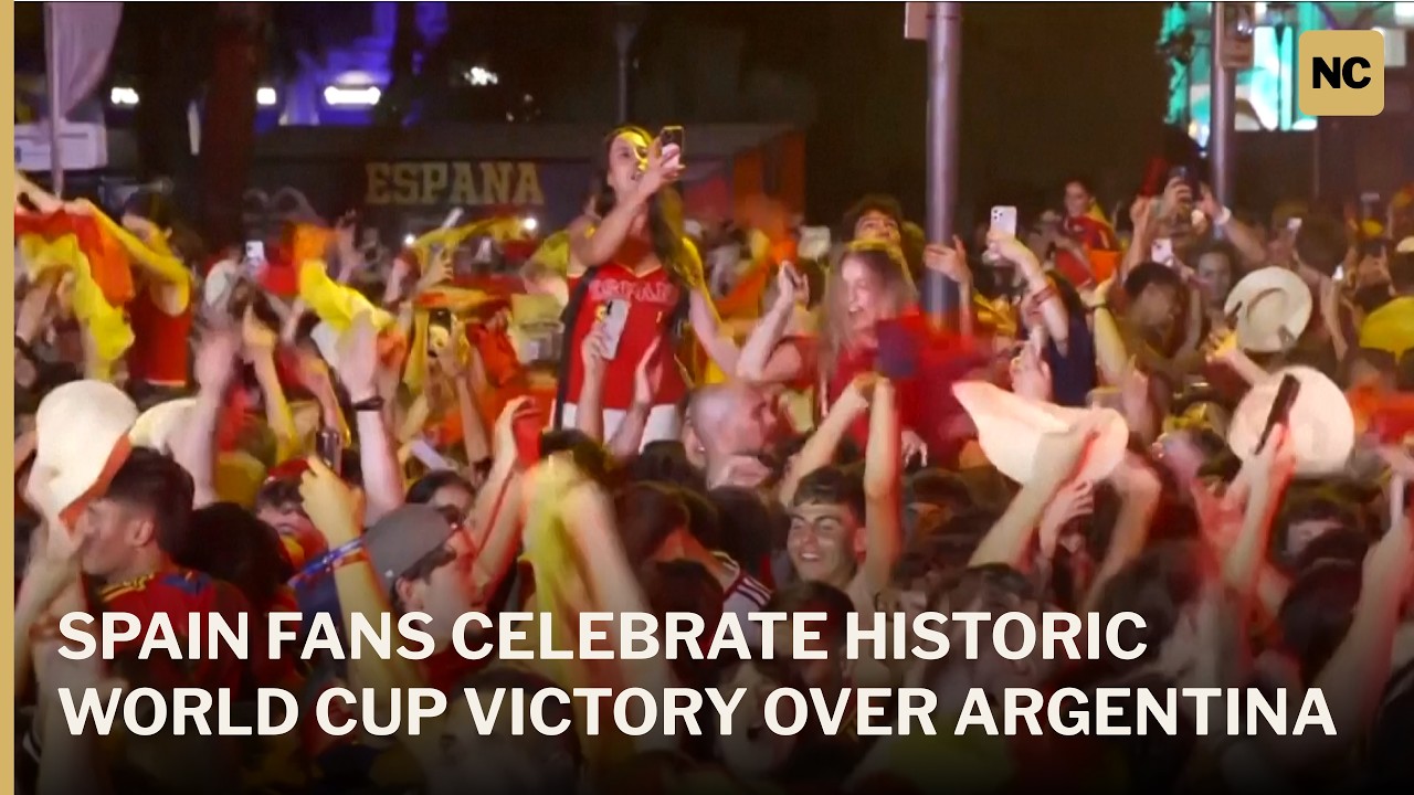 Spain Fans Celebrate Historic World Cup Victory Over Argentina | AD1S