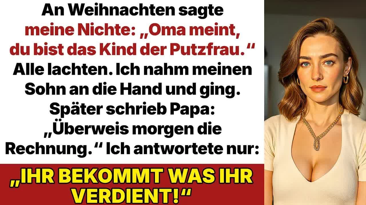 Meine Nichte zeigte auf meinen Sohn und sagte： „Oma meint, du bist das Kind der Putzfrau!“