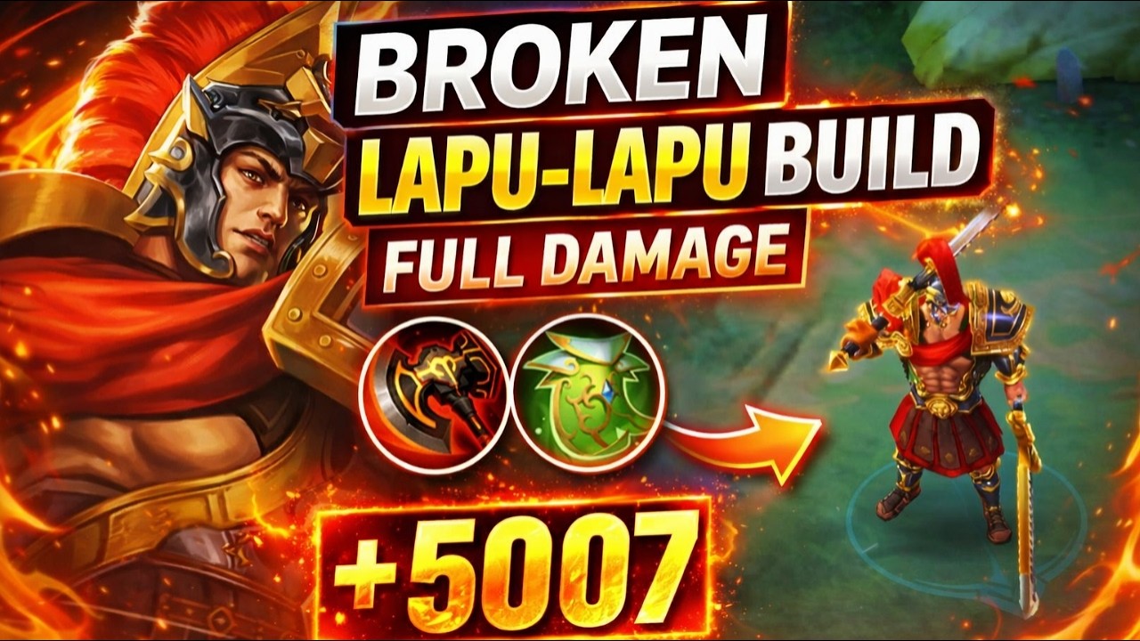 BROKEN LAPU-LAPU BUILD 😈 FULL DAMAGE | Savage Gameplay MLBB