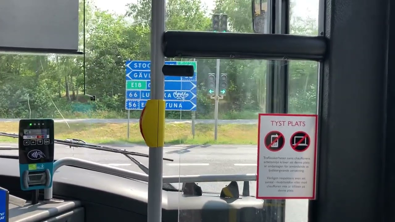 Bus ride linje 21 från Skultuna till Västerås Central