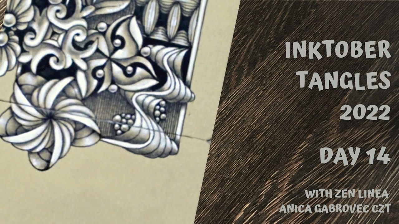 Inktober Tangles 2022 • Day 14 • Slidehat