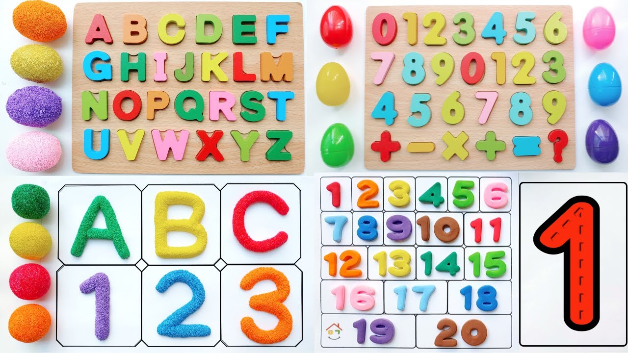 [23분] Alphabet and numbers 놀이 모음 | ABC | alphabet a to z | One two three | 1 to 10 counting