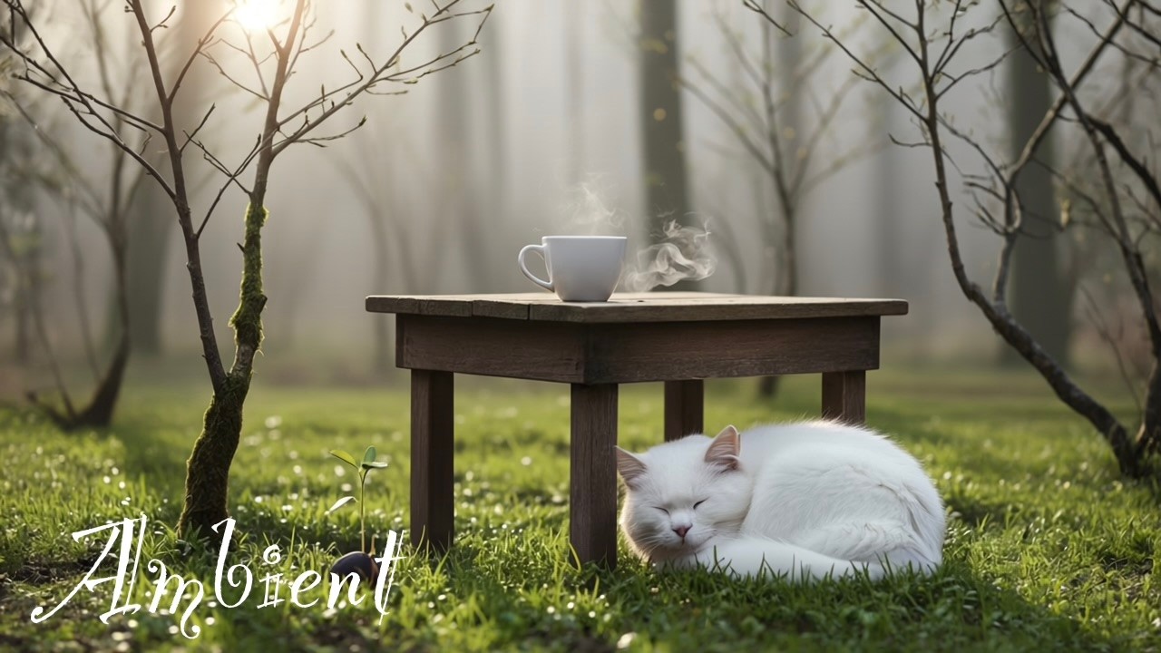 | Relax | Forest Café - Close Your Eyes Where No One Is in the Daytime @CatCaféMusic_HonuCat #cat