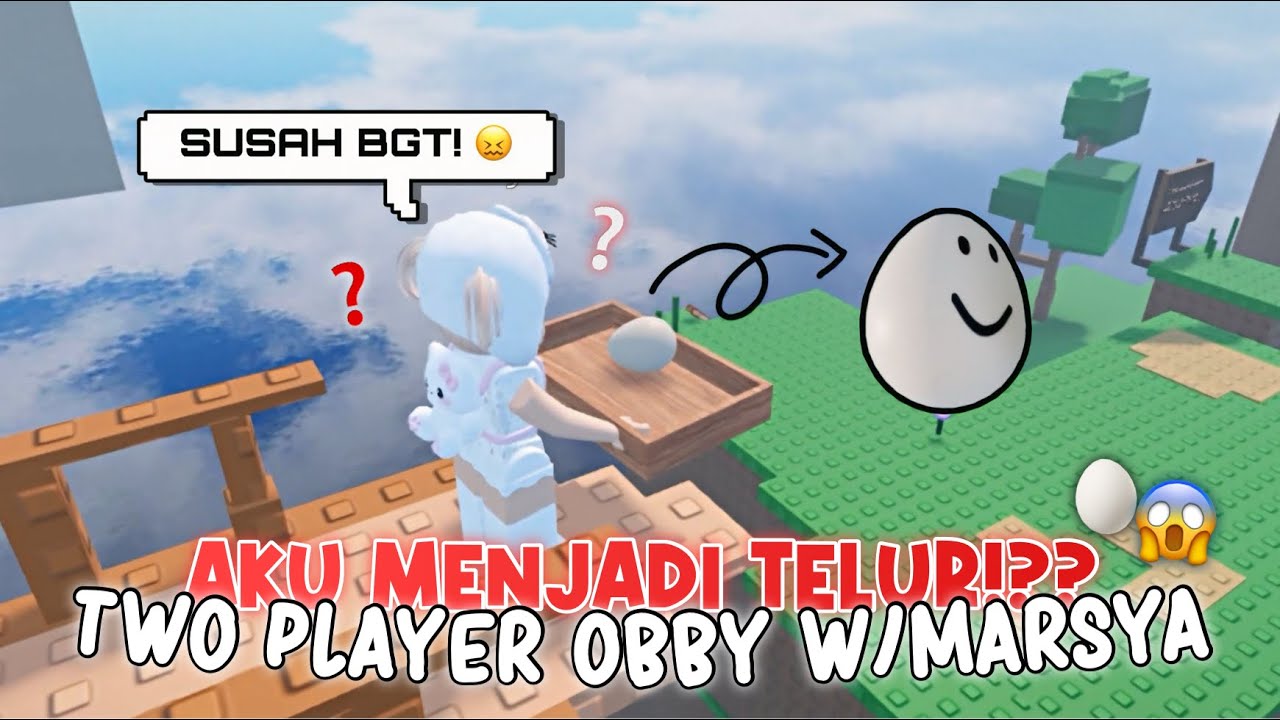 MEMBAWA TELUR⁉️😬 Two Player Obby! Aku Menjadi Telur🥚 SUSAH BGT! | Roblox Indonesia 🇮🇩 |