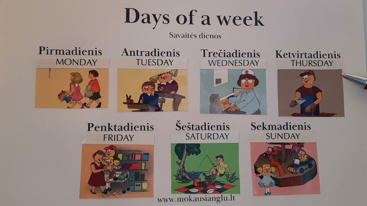 Days of a Week - Savaitės dienos