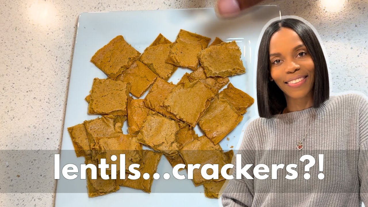 EASY High Protein Crackers Made From Red Lentils | Easy Plant Based Snack