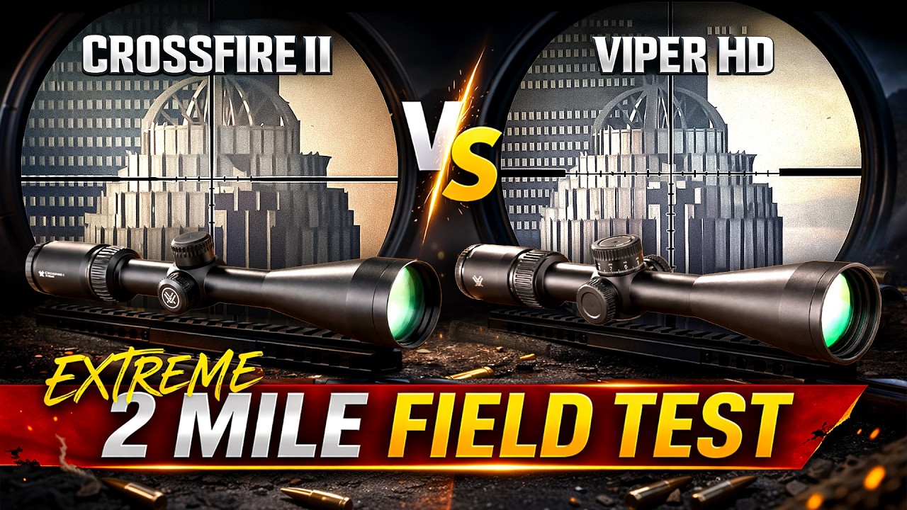 Vortex Crossfire II 6-24x50 vs Vortex Viper HD 5-25x50 | 2 Mile Long Range Rifle Scope Test