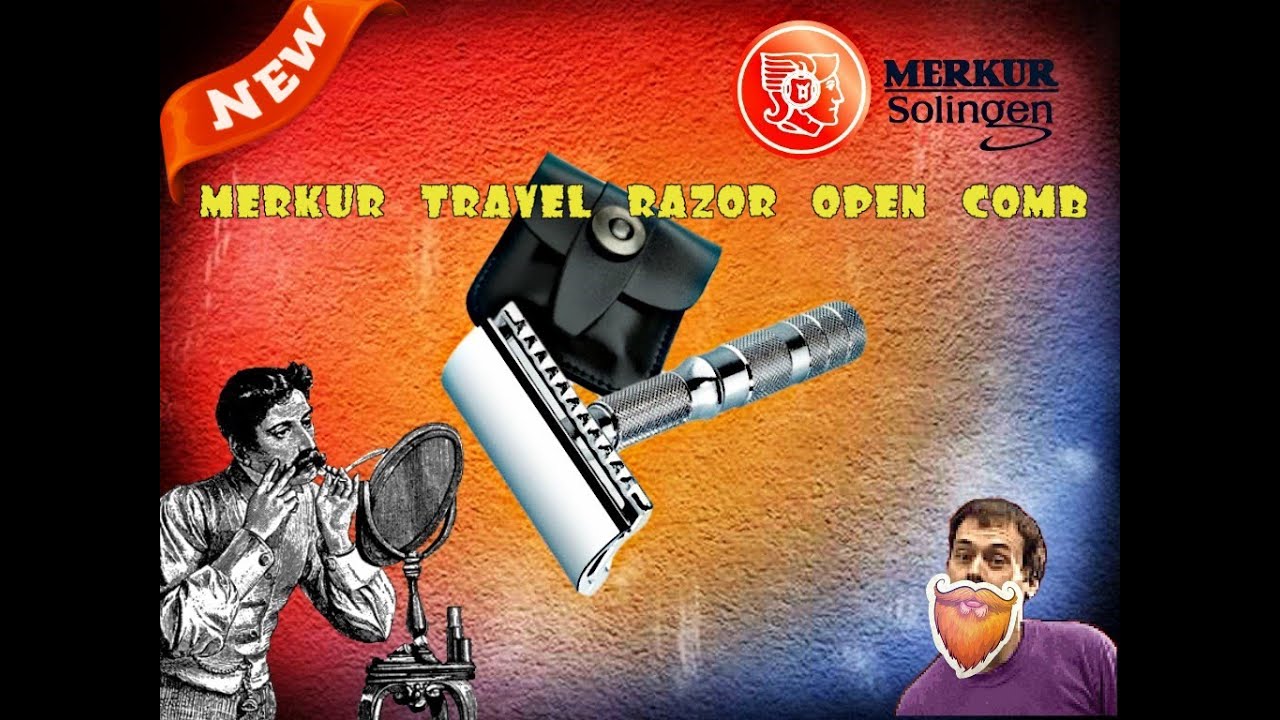 Бритвенный станок Merkur. Merkur Double-Edge Travel Razor Open Comb