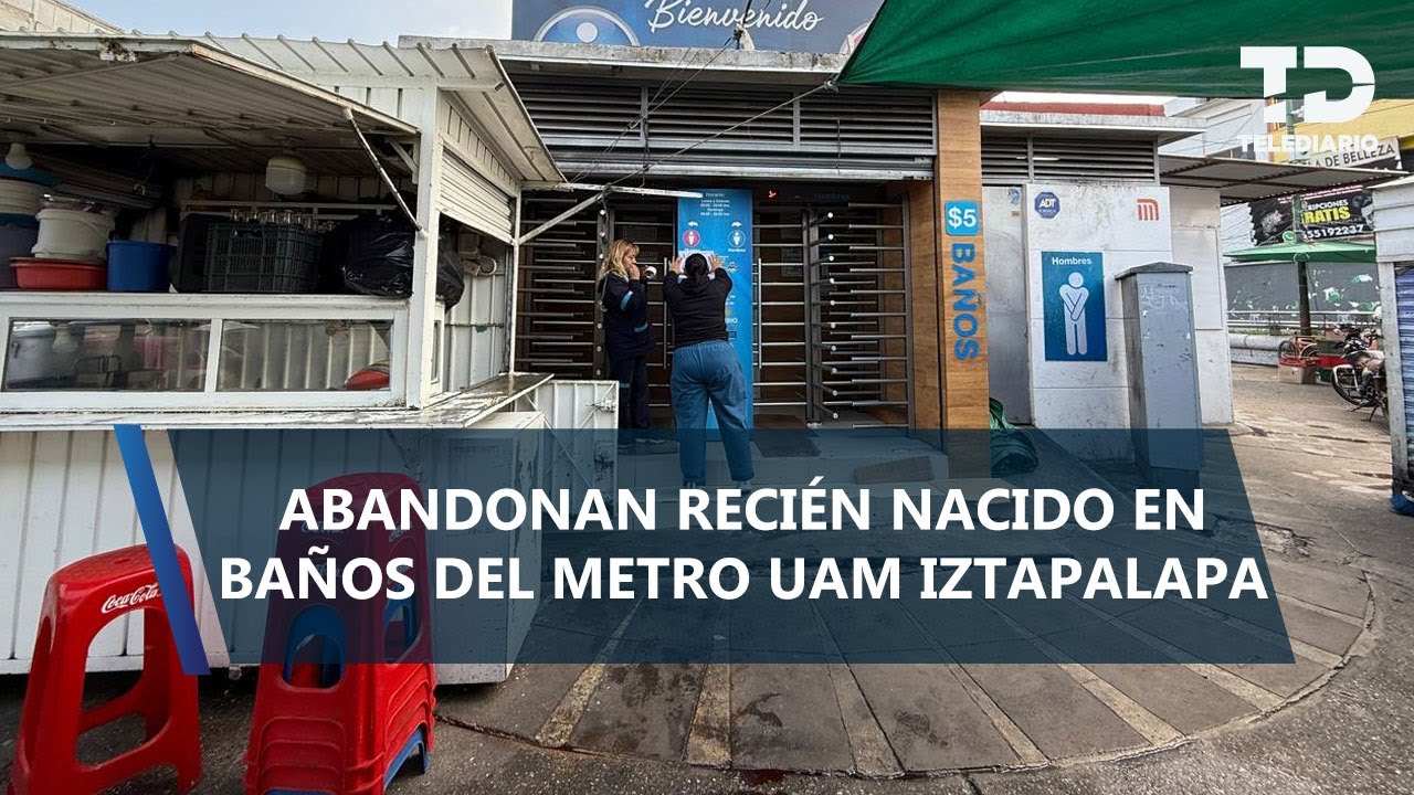 Abandonan bebé recién nacida en baño afuera del Metro UAM Iztapalapa; estaba en un bote de basura