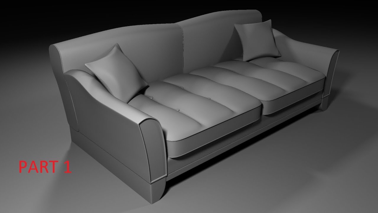 Sofa Modeling Maya 2018 ( PART 1 ) FOR BEGINNERS!