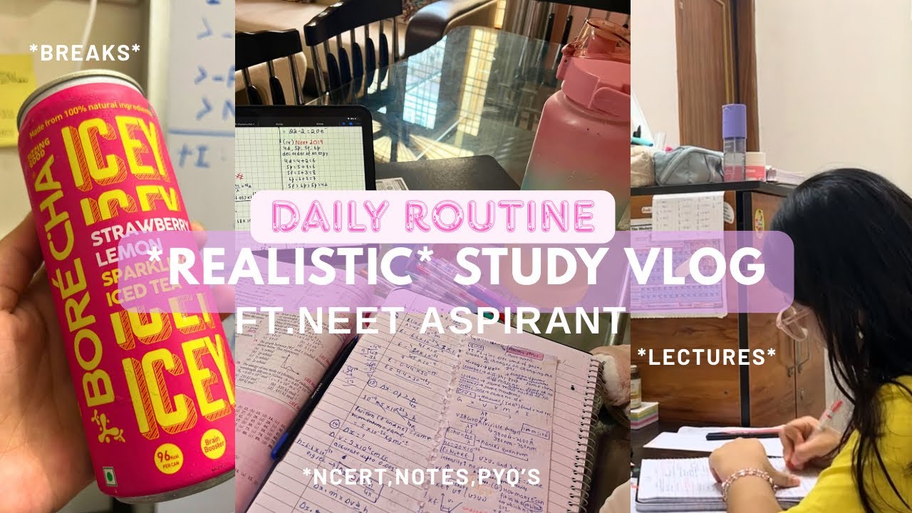 *productive* STUDY VLOG 🗒️🎯ft.neet,lectures,notes 