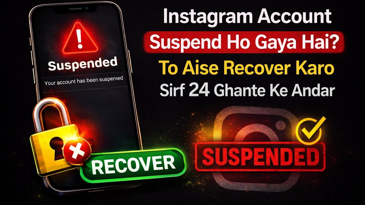 Instagram Account Suspended Recovery 2026 ✅ | Appeal & Login Fix (Step-by-Step)