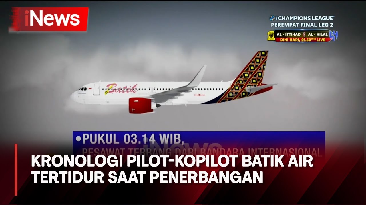 Viral, Pilot Batik Air Tertidur saat Terbang - iNews Today 12/03