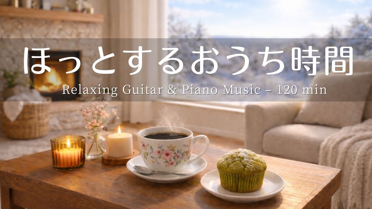 【癒し・作業用BGM】冬のほっと一息おうち時間Vol.14☕️📖 Relaxing Guitar & Piano Music – 120 min｜癒し・集中・読書・リラックス