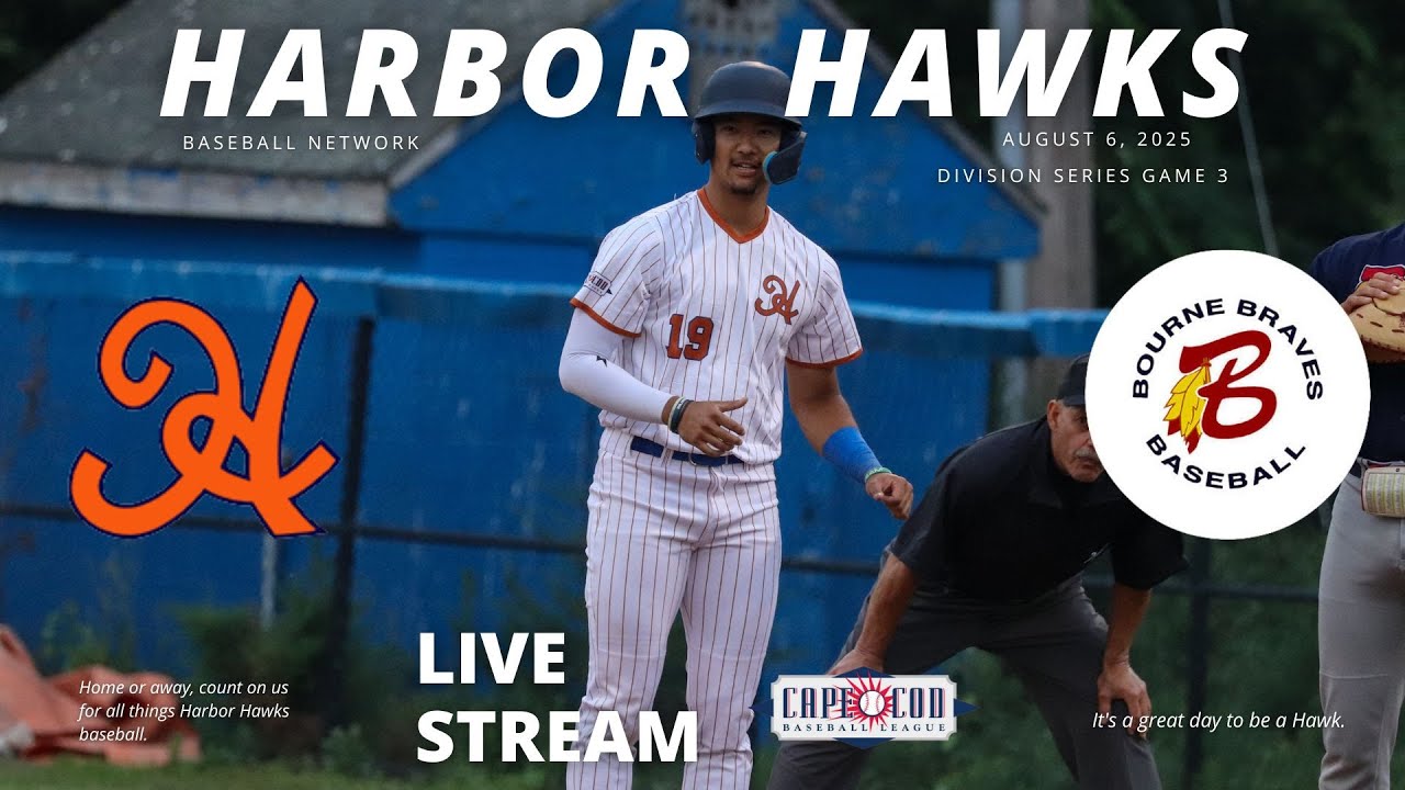 LIVE CAPE COD LEAGUE BASEBALL PLAYOFFS: Hyannis Harbor Hawks @ Bourne Braves