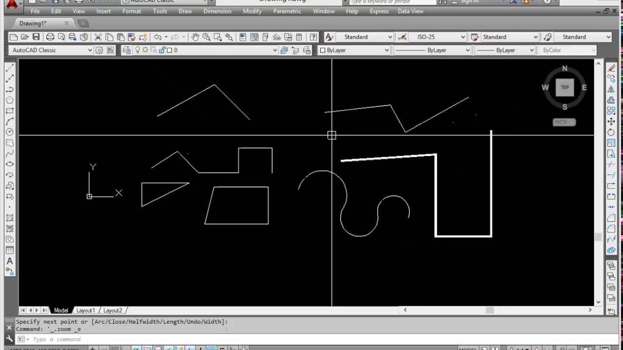 Basic AutoCAD Tutorials | Pline command