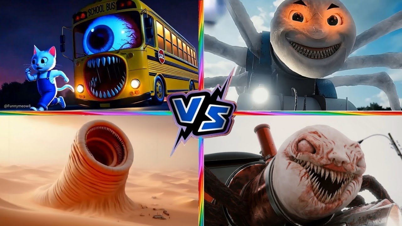 Cursed Thomas Vs School Bus Vs Erosion Worm Vs Choo choo Charles | Pepe Viral Music | Tiles Hop!