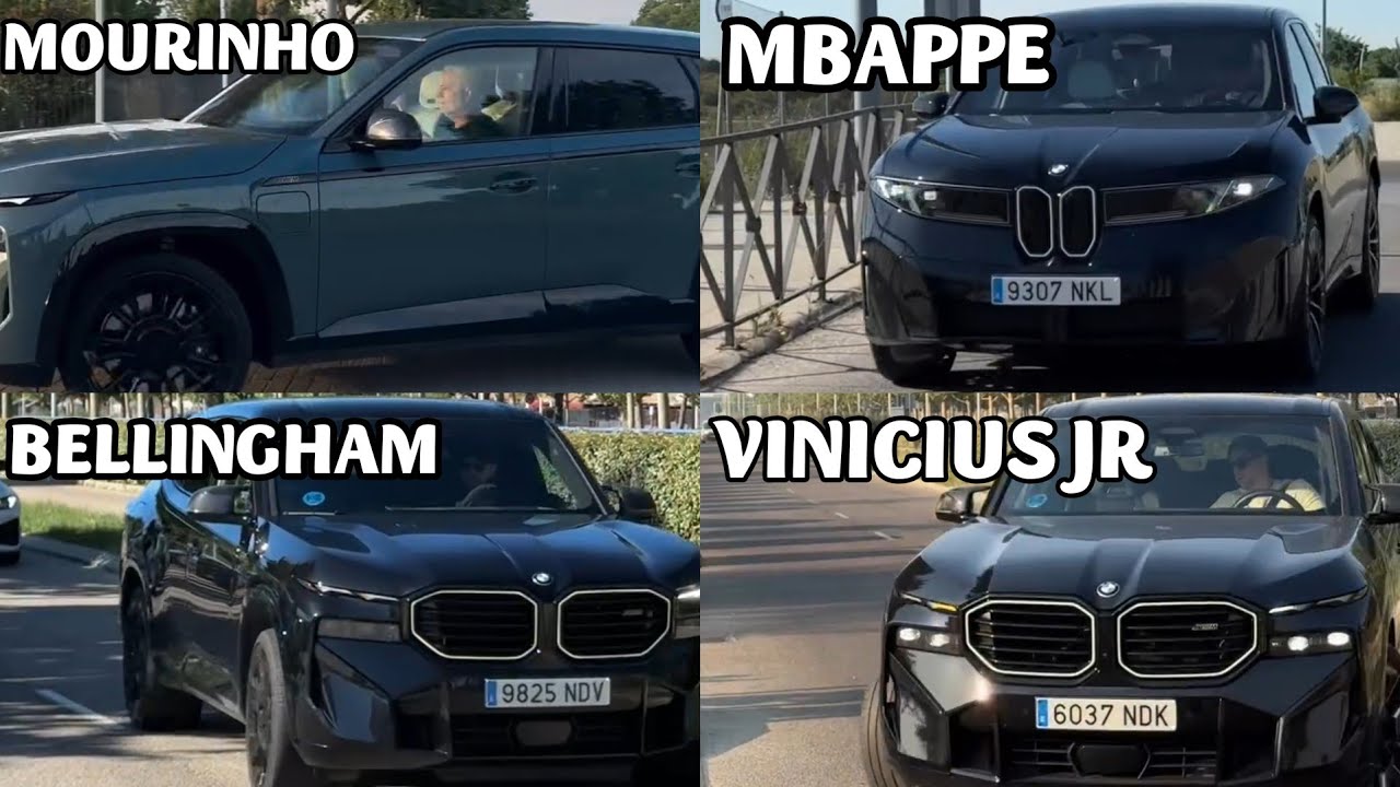 Игроки &laquo;Реал Мадрид&raquo; прибывают на тренировочную базу на своих роскошных автомобилях BMW